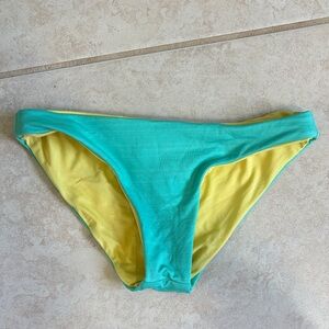 Patagonia Turquoise and Yellow Bikini Bottom